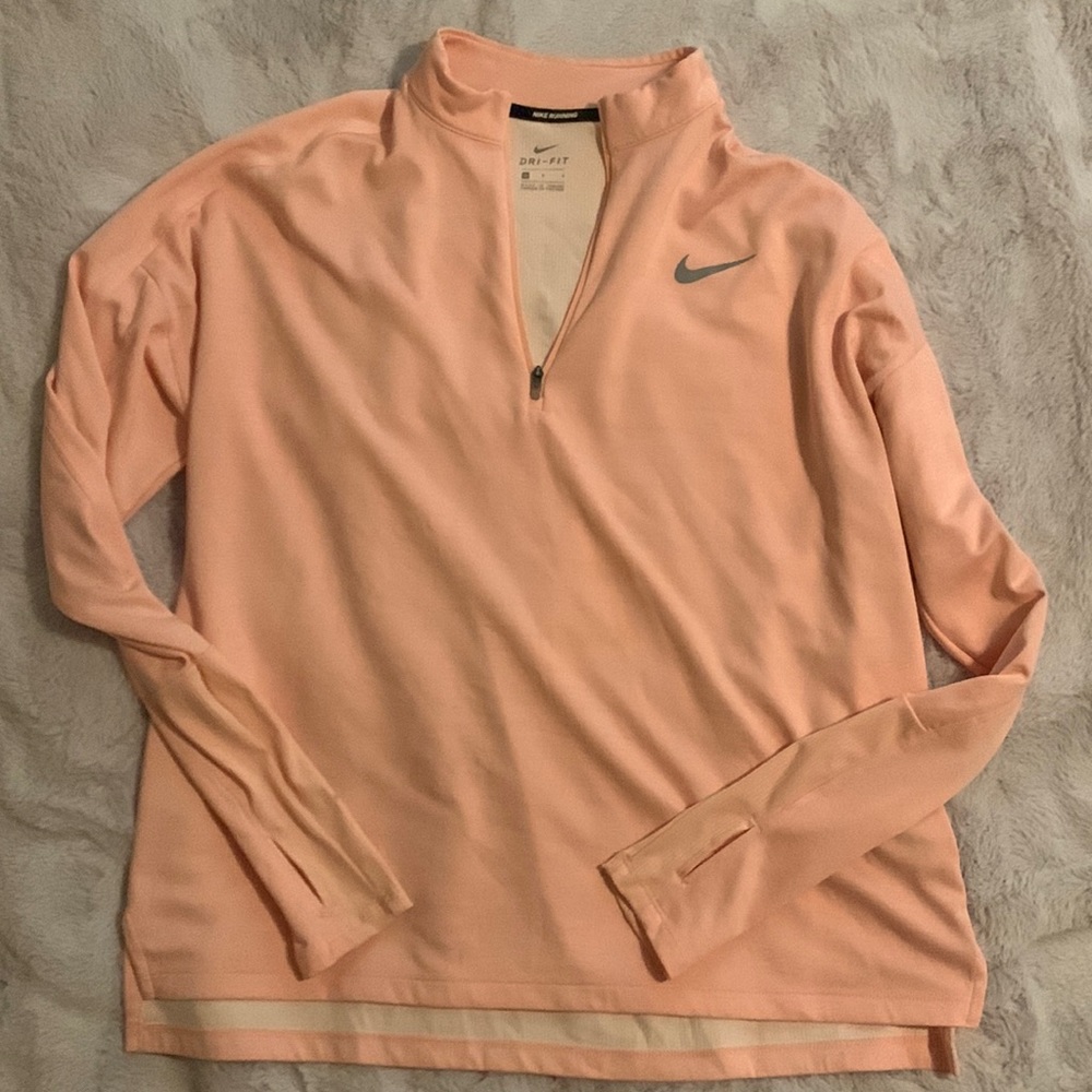 Large Nike peach quarter zip